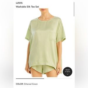 Lunya washable silk t-shirt set
